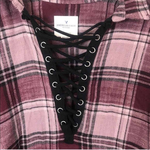 AE | PLAID TOP - Picture 4 of 7